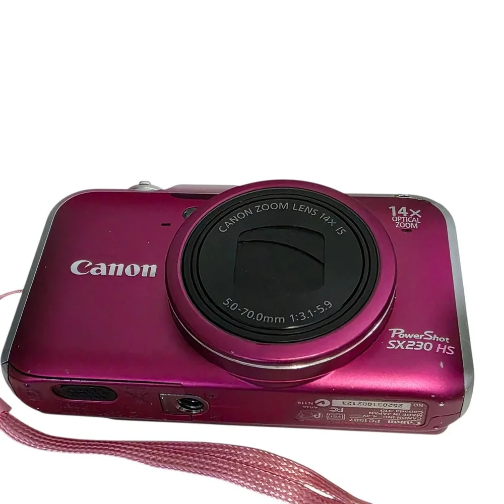 Canon PowerShot SX230 HS 12.1MP Digital Camera PINK Tested Battery Charger Card